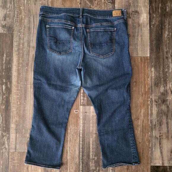 American Eagle Outfitters Artist Crop Woman's Next Level Stretch Jeans 20 Reg - Picture 2 of 10